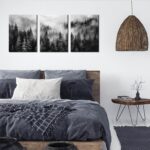 Foggy Forest Canvas Wall Art - 3-Piece