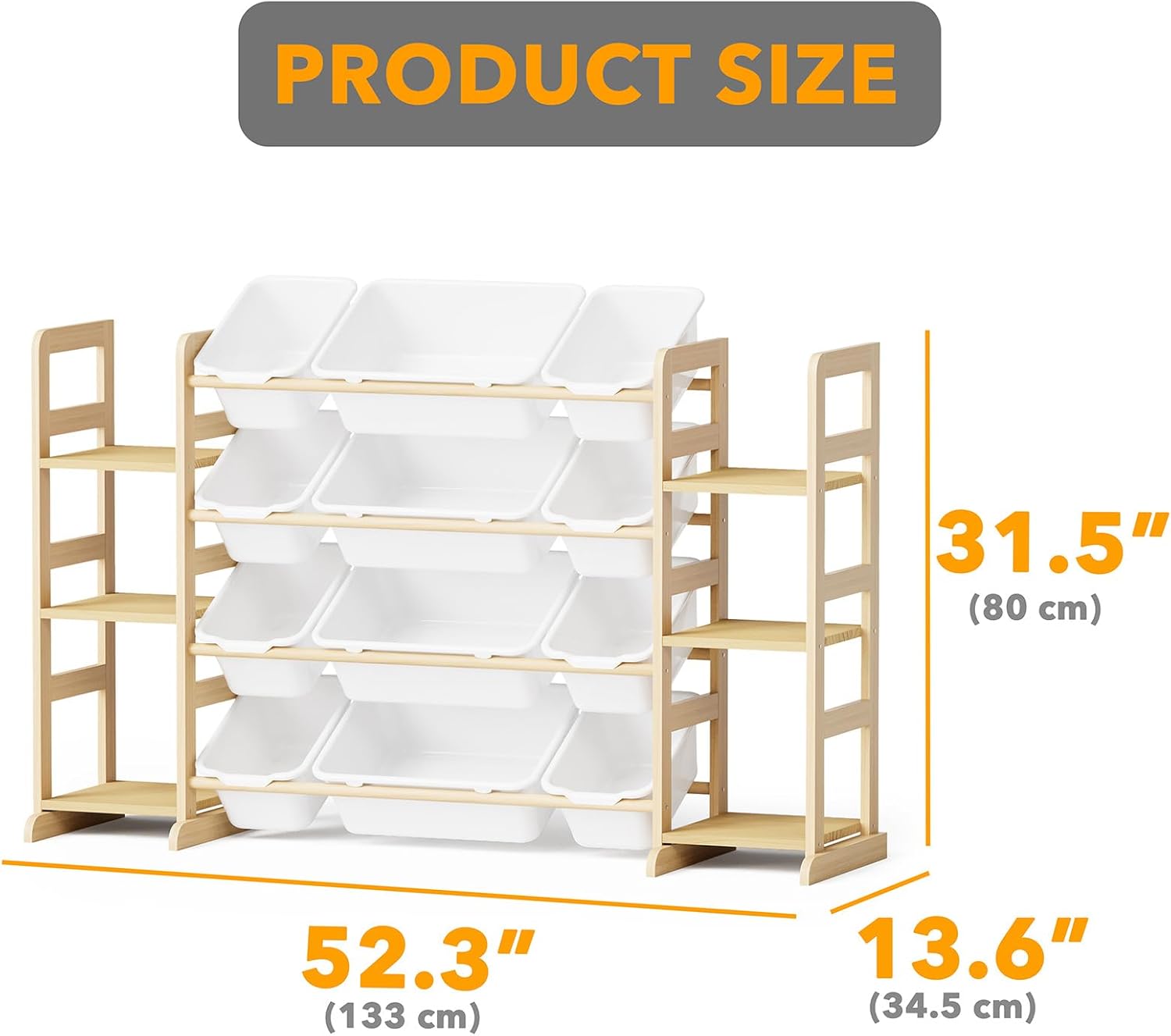 White 12-bin Toy Organiser