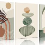 Boho Canvas Wall Art - Abstract - 3-Piece Framed Set