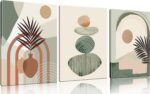 Boho Canvas Wall Art - Abstract - 3-Piece Framed Set