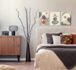 Boho Canvas Wall Art - Abstract - 3-Piece Framed Set