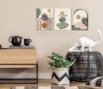 Boho Canvas Wall Art - Abstract - 3-Piece Framed Set